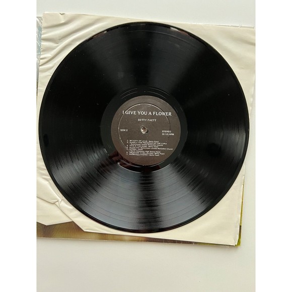 Betty Faett I Give You A Flower LP Shrink Self Release VG - Picture 6 of 7